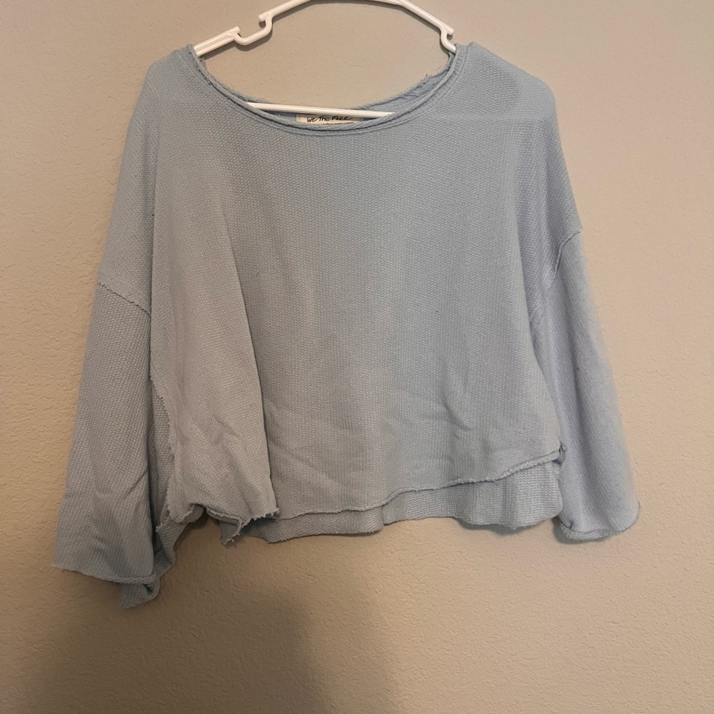 Free people blue crop top